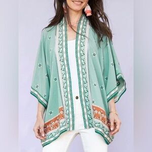 Matilda Jane “Days Like This” Open Front Teal Kimono
Size M/L